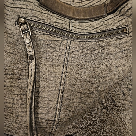 KOOBA Parker Neiman Marcus Gray  LEATHER PURSE crossbody bucket handbag - Picture 10 of 16